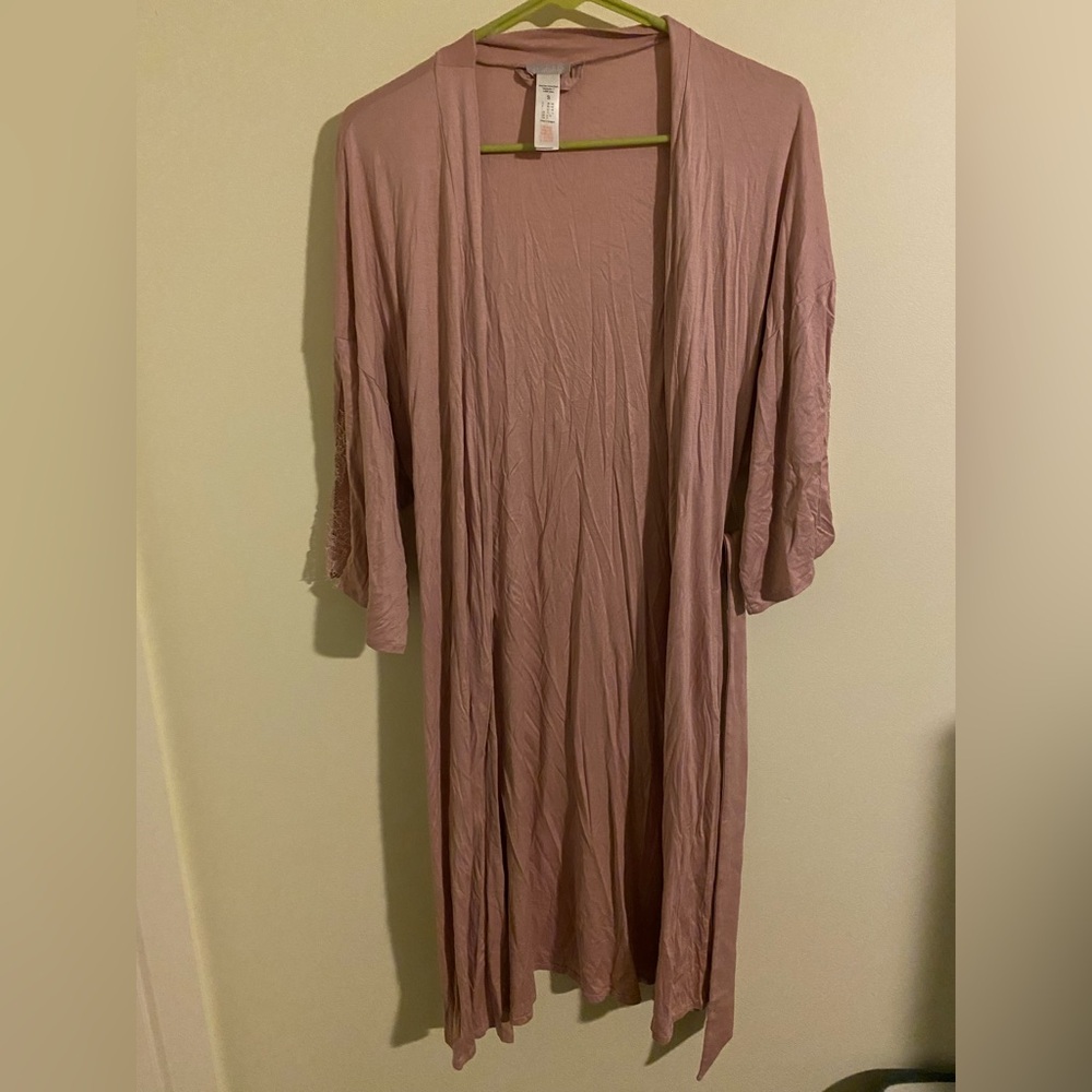 Women's Hanro Pink Nightgown and Robe Set Size Small